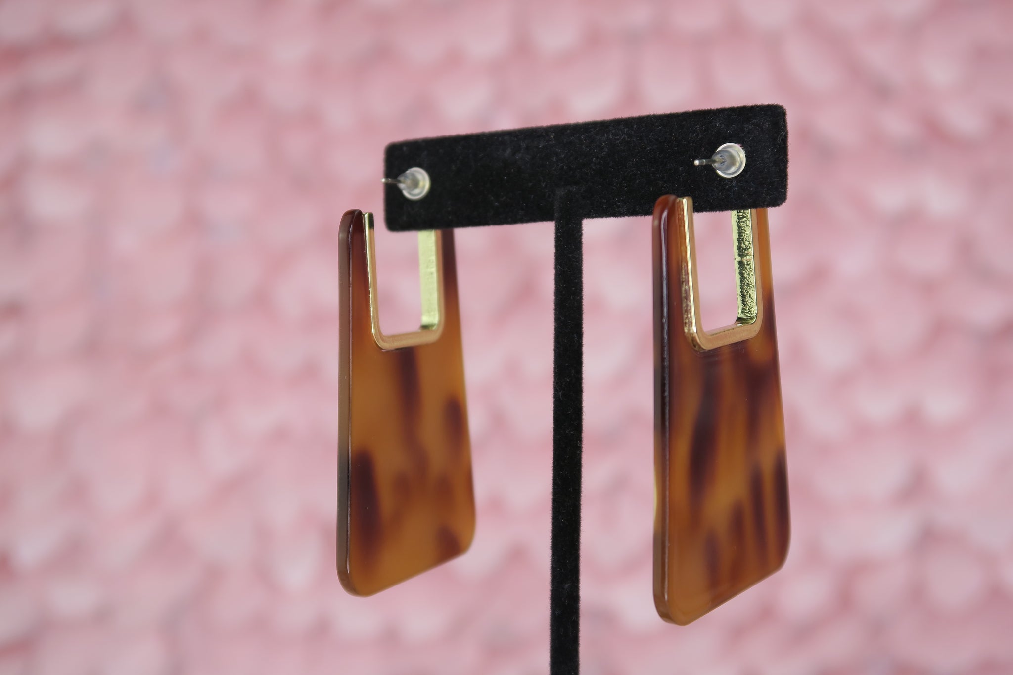 Mikaya Trapezoid Earrings in Brown