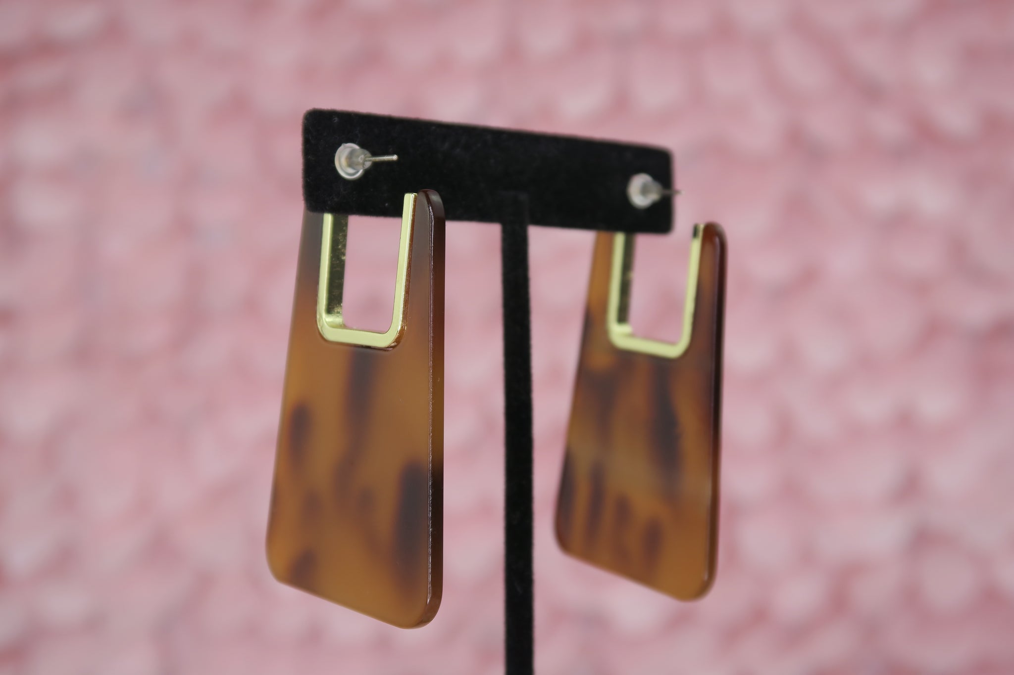 Mikaya Trapezoid Earrings in Brown