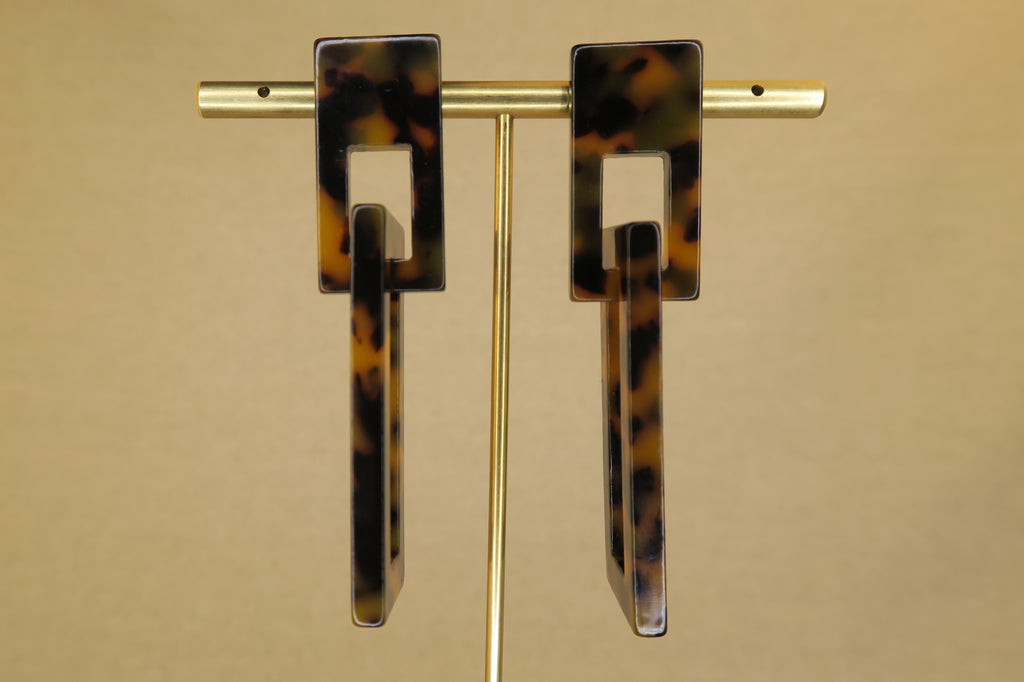 Azariah Earrings in Dark Tortoise